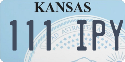 KS license plate 111IPY