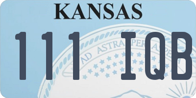 KS license plate 111IQB