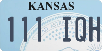 KS license plate 111IQH