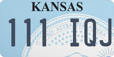 KS license plate 111IQJ