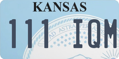 KS license plate 111IQM