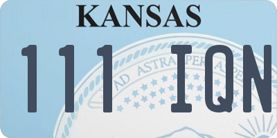 KS license plate 111IQN
