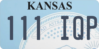 KS license plate 111IQP