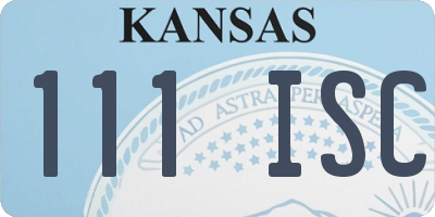 KS license plate 111ISC