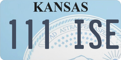 KS license plate 111ISE