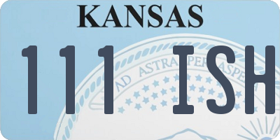 KS license plate 111ISH