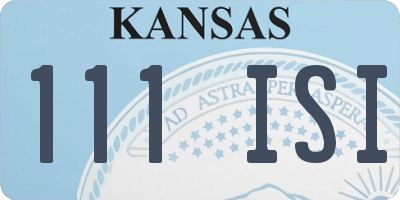 KS license plate 111ISI