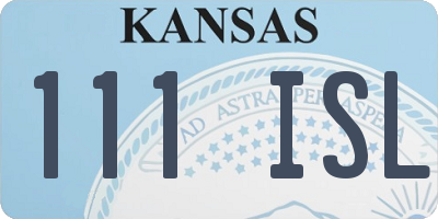 KS license plate 111ISL