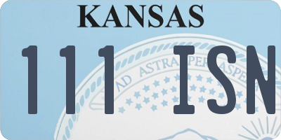 KS license plate 111ISN