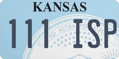 KS license plate 111ISP