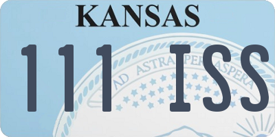 KS license plate 111ISS
