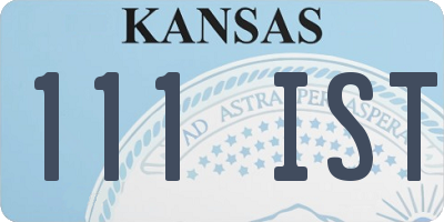 KS license plate 111IST