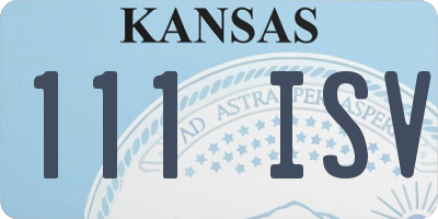 KS license plate 111ISV