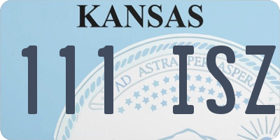 KS license plate 111ISZ