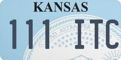 KS license plate 111ITC