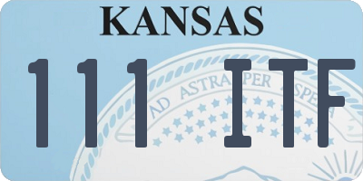 KS license plate 111ITF