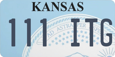 KS license plate 111ITG