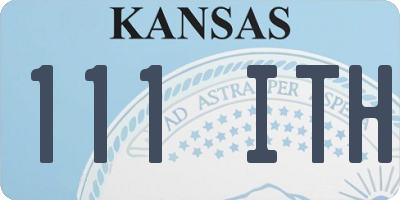 KS license plate 111ITH