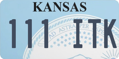 KS license plate 111ITK