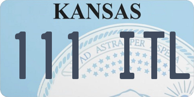 KS license plate 111ITL