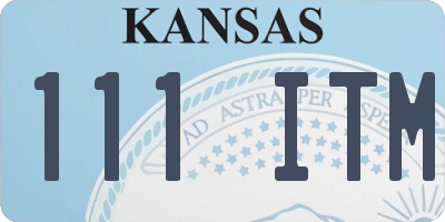 KS license plate 111ITM