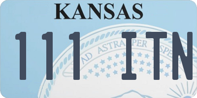 KS license plate 111ITN