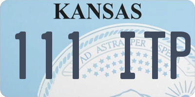 KS license plate 111ITP