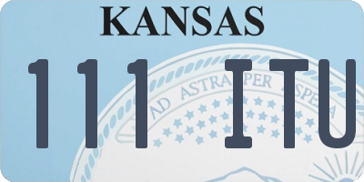 KS license plate 111ITU