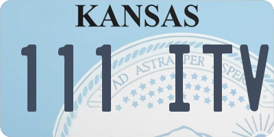 KS license plate 111ITV