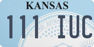 KS license plate 111IUC