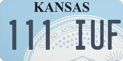 KS license plate 111IUF