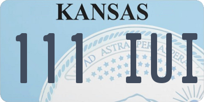 KS license plate 111IUI