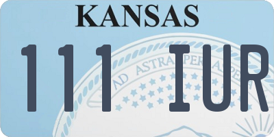 KS license plate 111IUR
