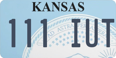 KS license plate 111IUT
