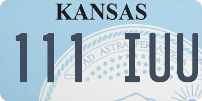 KS license plate 111IUU