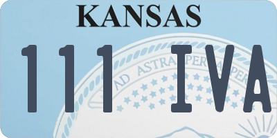 KS license plate 111IVA