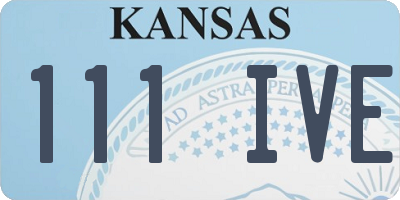 KS license plate 111IVE