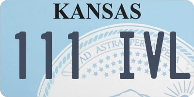 KS license plate 111IVL