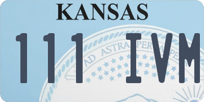 KS license plate 111IVM
