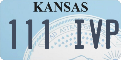 KS license plate 111IVP