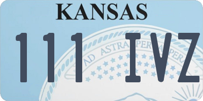 KS license plate 111IVZ