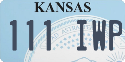 KS license plate 111IWP