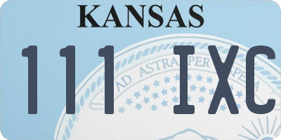 KS license plate 111IXC