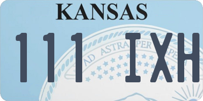 KS license plate 111IXH