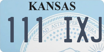 KS license plate 111IXJ