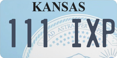KS license plate 111IXP
