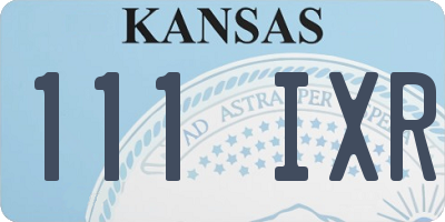 KS license plate 111IXR
