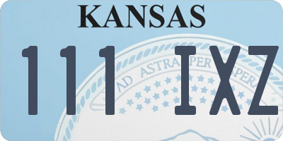 KS license plate 111IXZ