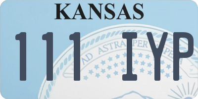 KS license plate 111IYP