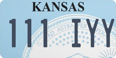 KS license plate 111IYY